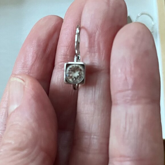 Vintage Myka Designs Euroback Crystal Drop Earrings - Picture 4 of 4